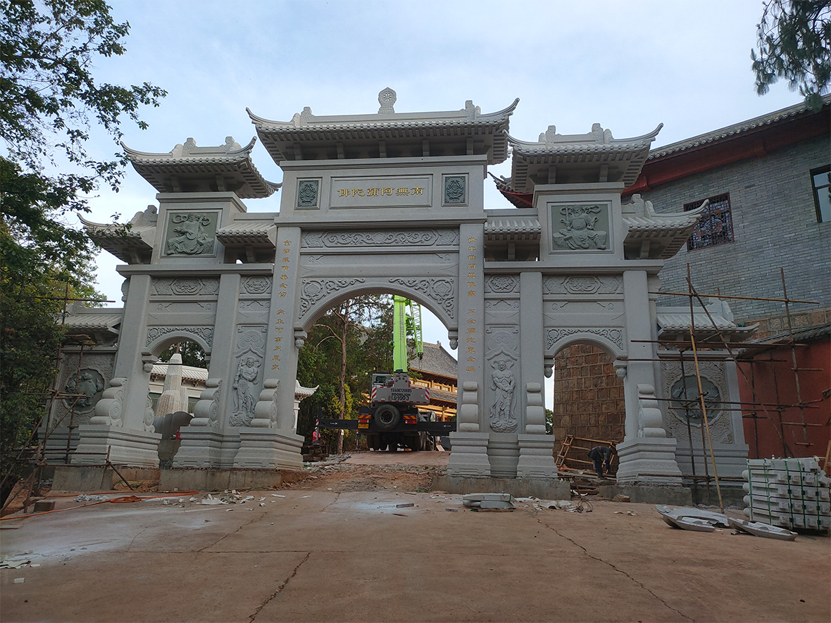 云南大理寺廟整體石雕工程